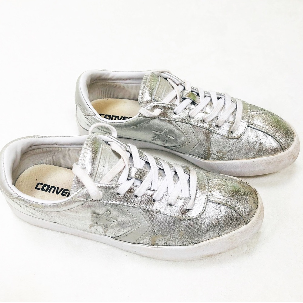Converse silver breakpoint star sneakers